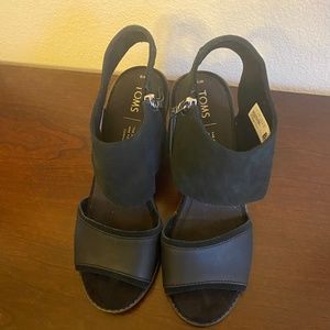 TOMS black block sandals